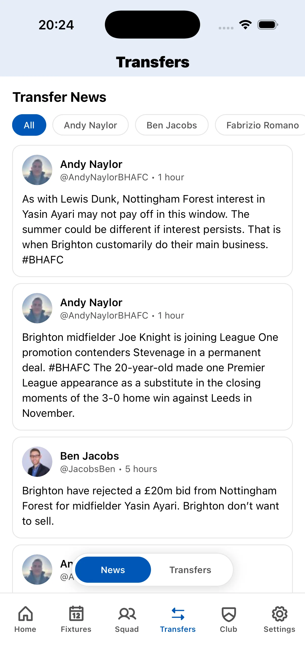 Brighton & Hove Albion transfer window updates with completed signings, reliable rumours from tier 1 journalists, and contract news